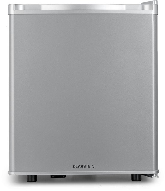 Klarstein Minibar minikoelkast voor op de kamer, minikoelkast voor drankjes, snacks en cosmetica, kleine , kleine en stille koelkast, verstelbare planken, kleine Skincar koelkast 5-22°C, 45L - 26 dB - voor Kantoor - Compact Vrijstaand(Zilver)