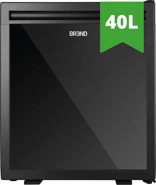 Mini Koelkast Vrijstaand 40 Liter – Tafelmodel Fridge met Instelbare Temperatuur – Minibar met Verstelbare Deurrichting – Zwart - BREND BR-2227(Gitzwart)