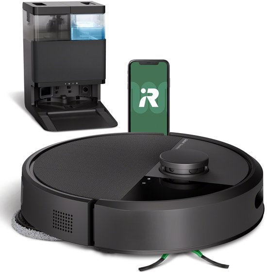 iRobot Roomba® Plus 405 Combo Robot + Autowash™ Dock - Robotstofzuiger met Dweilfunctie - Zwart - G1850(Zwart)