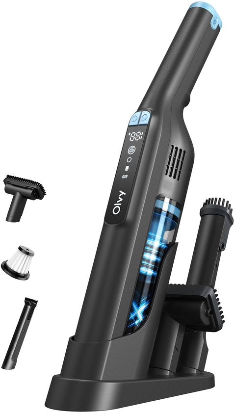 Olvy Kruimeldief PRO - LCD Display - Oplaadstation - 3 Snelheden - 250W - Kruimelzuiger Snoerloos - Autostofzuiger - 22 kPa - Draadloos - Handstofzuiger(HC32 PRO)
