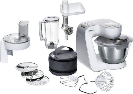 Bosch MUM5 - MUM58231 - Keukenmachine - 1000W - Keukenrobot - Keukenmixer - Mixer met Mengkom - 3,9L - Wit/Zilver