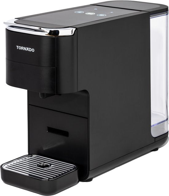 Tornado TCM7042-GS - Koffiezetapparaat - Pads, Cups  Gemalen Koffie - 1.5L - 1350W - Zwart