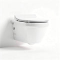 Wandtoilet met geïntegreerd spoelsysteem van keramiek in wit 75 x 40 x 40cm