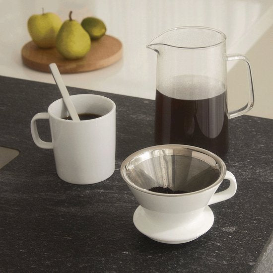 Alessi Slow Coffee-Filter-Filterhouder-en-Karaf
