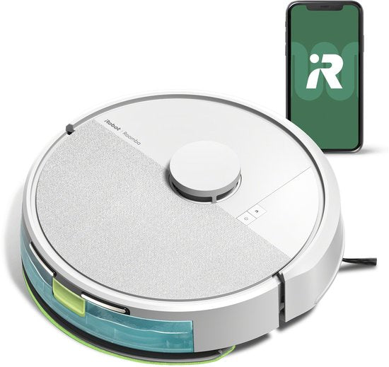iRobot Roomba® 105 Combo - Robotstofzuiger met Dweilfunctie - Wit (Y3112)(Wit)