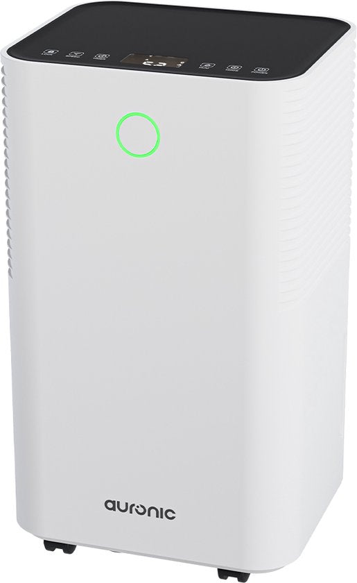 Auronic Luchtontvochtiger - Compact Series - 10L per dag - 2L Waterreservoir - Was-droog functie - Slaapkamer, Badkamer en Woonkamer - Vochtopnemer voor in Huis - Dehumidifier - Wit(10 l/Wit)