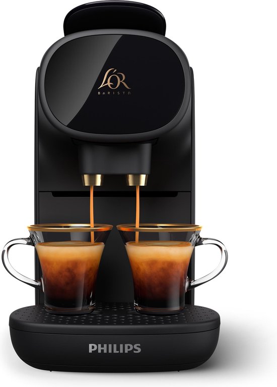 Philips L'OR Barista Sublime Koffiezetapparaat LM9012/60 - Geschikt voor Capsules - Koffiecupmachine en 9 Espresso en Barista Capsules - Zwart(Zwart)