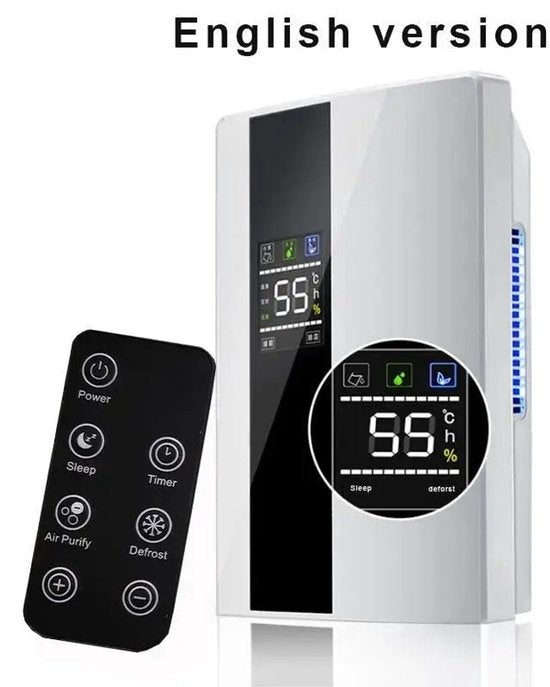 Merkloos / Sans marque Linkforu - Slimme Luchtontvochtiger - Luchtreiniger - LCD Display - Instelbare Vochtigheid - Timer - Automatische Uitschakeling