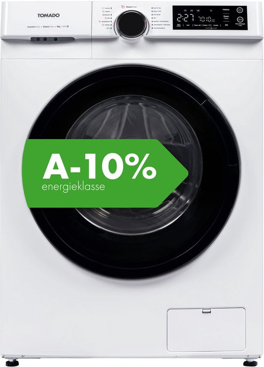 Tomado TWM8002W - Wasmachine - 8 kg - Energieklasse A-10% - 14 wasprogramma's - SteamClean - Digitaal display