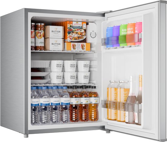 Heinrich's HKB 4388 Mini Koelkast - Barkoelkast - 58 liter - Inox(zilver)