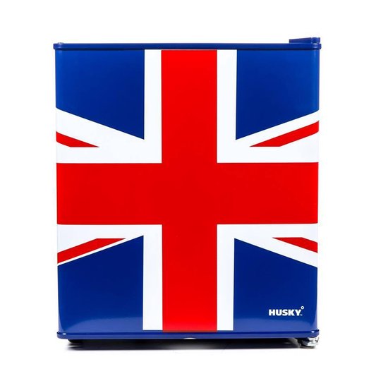 Husky KK50-278-NL-HU - Mini Koelkast - Engelse Vlag - Verenigd Koninkrijk - 43 Liter - Retro