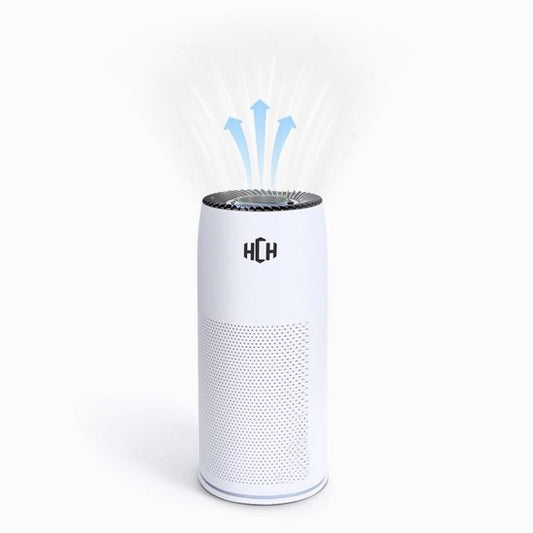 HCH Luchtreiniger - Air Balance - Air Purifier - HEPA filter - Werkt tegen huisstofmijt, hooikoorts, allergie en stof - 3 standen + slaapstand en automatische stand - Luchtkwaliteit indicator - 500 m² - CADR 300 m³/h - Stil, 20 db