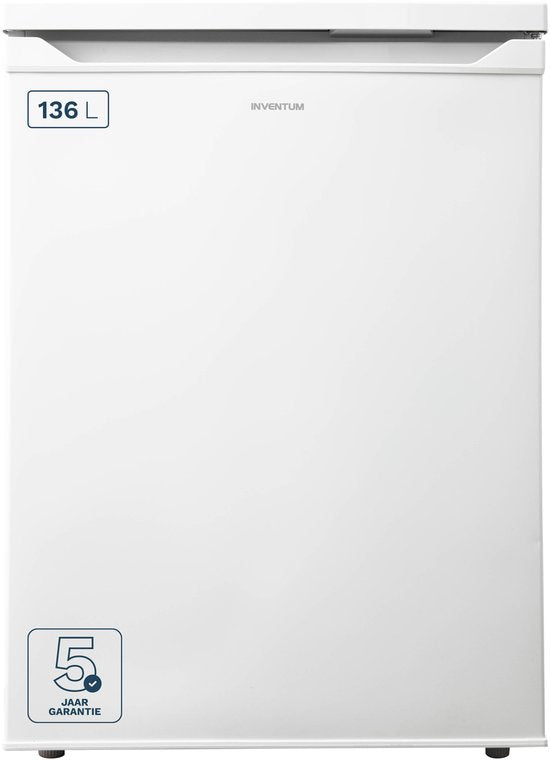 Inventum KV600 tafelmodel koelkast energiezuinig - 136 liter - Met vriesvak - 60 cm breed - Led-verlichting - Energielabel D - Vrijstaand - Wit