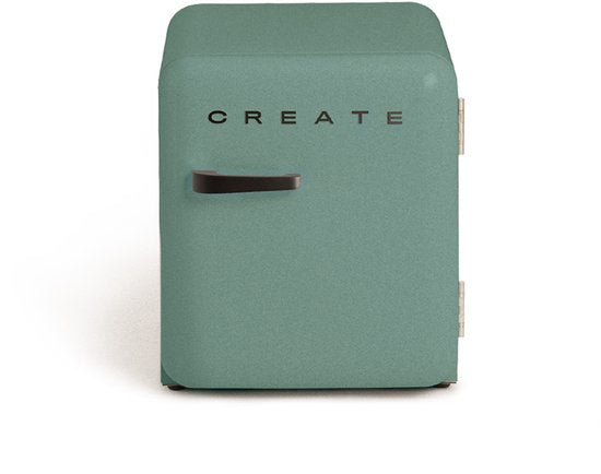‎CREATE CREATE - Koelkast in retrostijl - Sage - Handvat Zwart - FRIDGE RETRO 48L