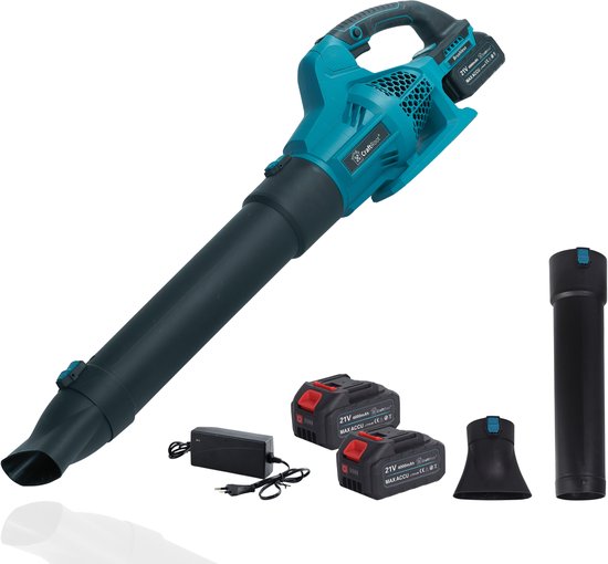CraftRoot Accu Bladblazer – Draadloze Elektrische Bladblazer met 2x 4.0Ah Accu - Krachtig en Compact - 200km/h – 21.000 RPM