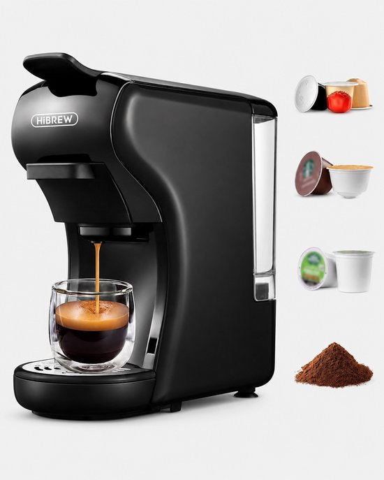 HiBrew HiBREW H1A Espressomachine - 4-in-1 - Kapsels, ESE en Gemalen Koffie