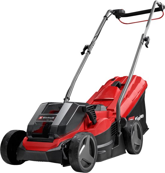 Einhell Accu Grasmaaier GE-CM 36/33 Li Kit - Power X-Change - 36 V/Li-ion - Maaibreedte 33 cm - Aanbevolen gazonoppervlakte: tot 250 m² - 30 L opvangbak - Maaihoogte: 25-65 mm - Incl. 2x 2.5Ah accu + 2x oplader