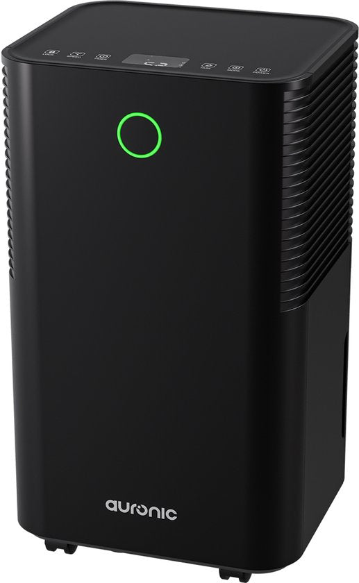 Auronic Luchtontvochtiger - Compact Series - 12L per dag - 2L Waterreservoir - Was-droog functie - Slaapkamer, Badkamer en Woonkamer - Vochtopnemer voor in Huis - Dehumidifier - Zwart(Zwart/12 l)