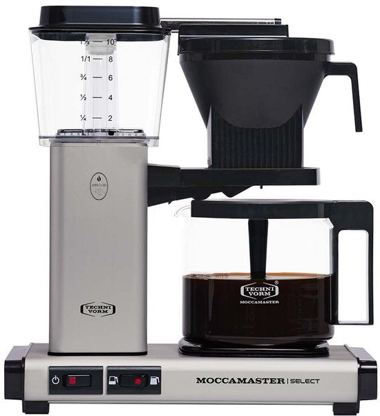 Moccamaster KBG Select - Filterkoffiezetapparaat - Matt Silver - 5 jaar garantie(Matt Silver)
