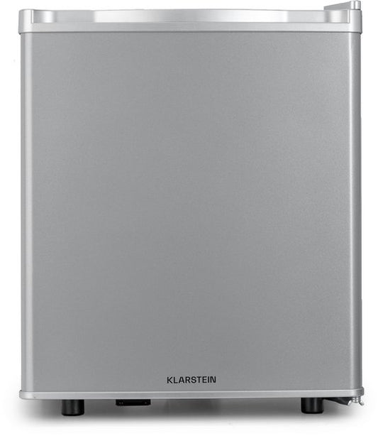 Klarstein Minibar minikoelkast voor op de kamer, minikoelkast voor drankjes, snacks en cosmetica, kleine , kleine en stille koelkast, verstelbare planken, kleine Skincar koelkast 5-22°C, 45L - 26 dB - voor Kantoor - Compact Vrijstaand(Zilver)