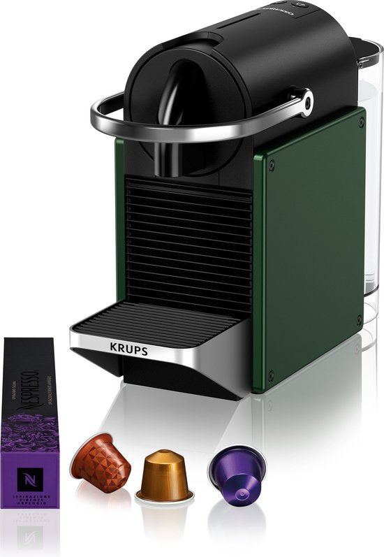 Krups Nespresso Pixie XN3063 - Koffiecupmachine - Donkergroen - Compact(Zwart; Donkergroen)