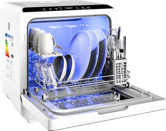 Monzana MONZANA Vaatwasser - Mini 46x45x44cm App Bediening 4,5l - Wit