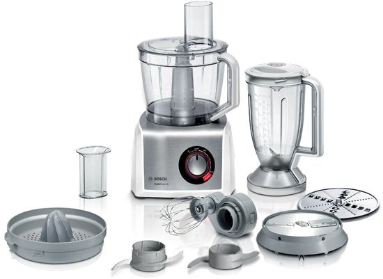 Bosch MultiTalent 8 MC812S820 - Foodprocessor - Wit(Wit/Blender， Kloppers/garde， Citruspers， Snij- en raspschijven， Kneedhaak)