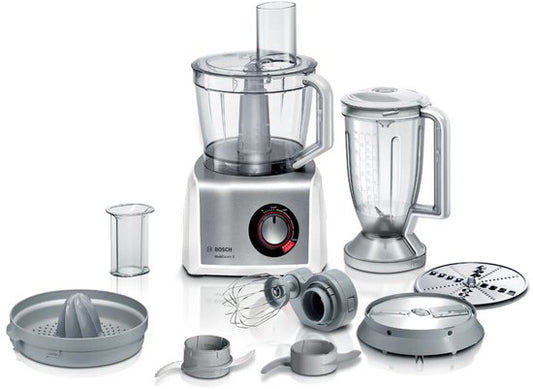 Bosch MultiTalent 8 MC812S820 - Foodprocessor - Wit(Wit/Blender， Kloppers/garde， Citruspers， Snij- en raspschijven， Kneedhaak)