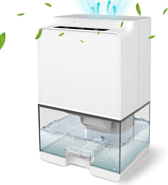 Merkloos / Sans marque Huis Ontvochtiger - Ontvochtiger - 1000ML - Elektrische LED - Vochtabsorberend - Draagbaar en Stil voor Slaapkamer - Badkamer - Automatische Ontdooiing/Uitschakeling - Tegen Schimmel en Vocht - Garage - Kast
